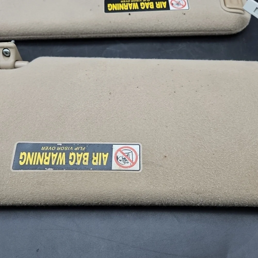 1999-2004 Acura RL Pair Sun Visors Left Right Genuine OEM Light Brown‎
